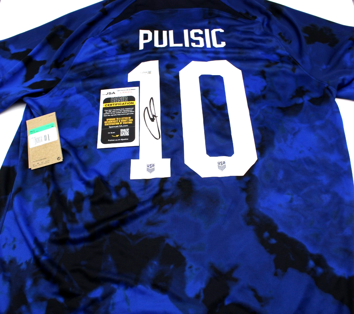 Christian Pulisic Signed Team USA XL Nike Soccer Jersey w/JSA COA CR86442 Proof
