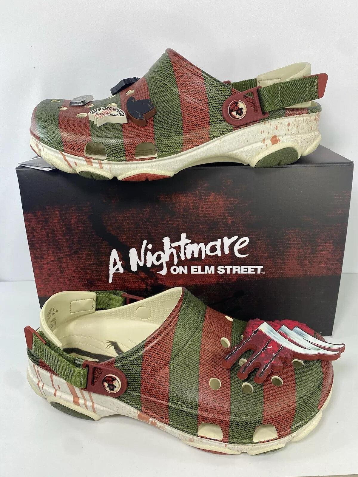 A Nightmare on Elm Street Freddy Krueger Crocs All Terrain Clog Size 13 New