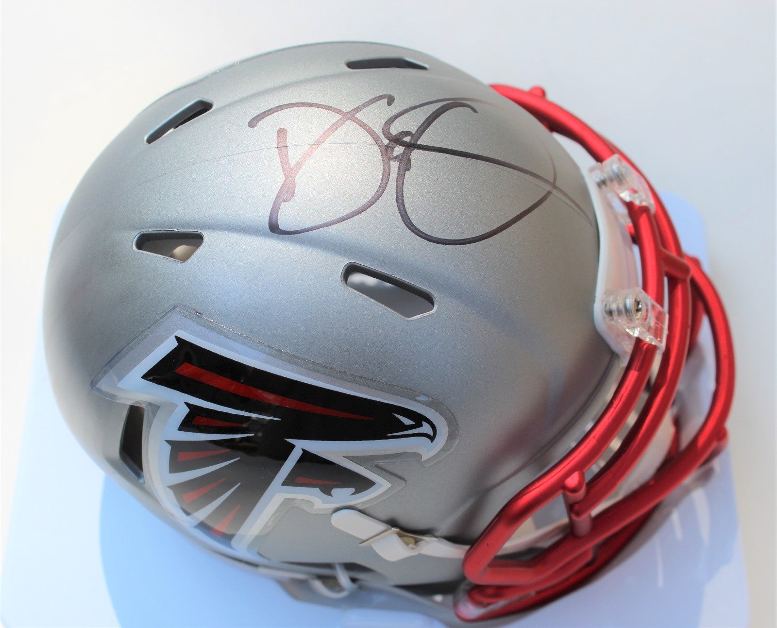 Dan Quinn Signed Atlanta Falcons Blaze Mini Football Helmet w/COA 