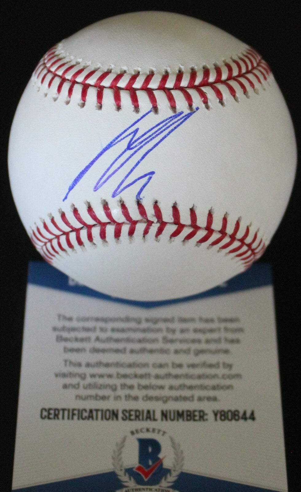 Seth Beer Arizona Diamondbacks Signed Major League Baseball w/Beckett COA Y80644