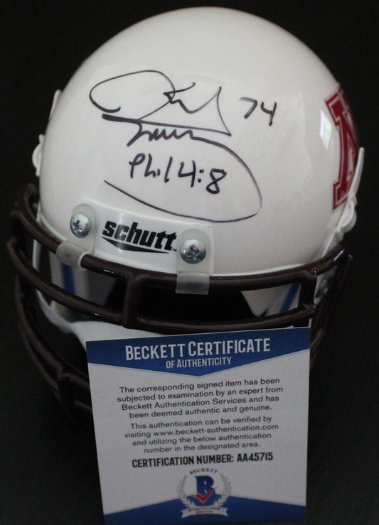 Karl Mecklenburg Signed Minnesota Gophers Mini Helmet w/Beckett COA AA45715 BAS