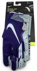 Nike Promo Vapor Jet Football Gloves Kansas State PGF742 Size Medium Purple Gray