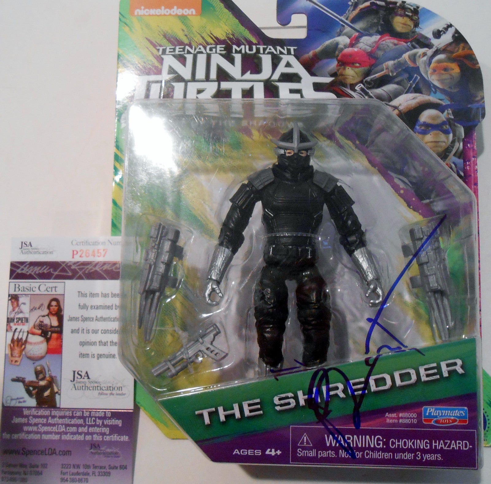 Brian Tee Signed Shredder Toy w/JSA COA Teenage Mutant Ninja Turtles P26457