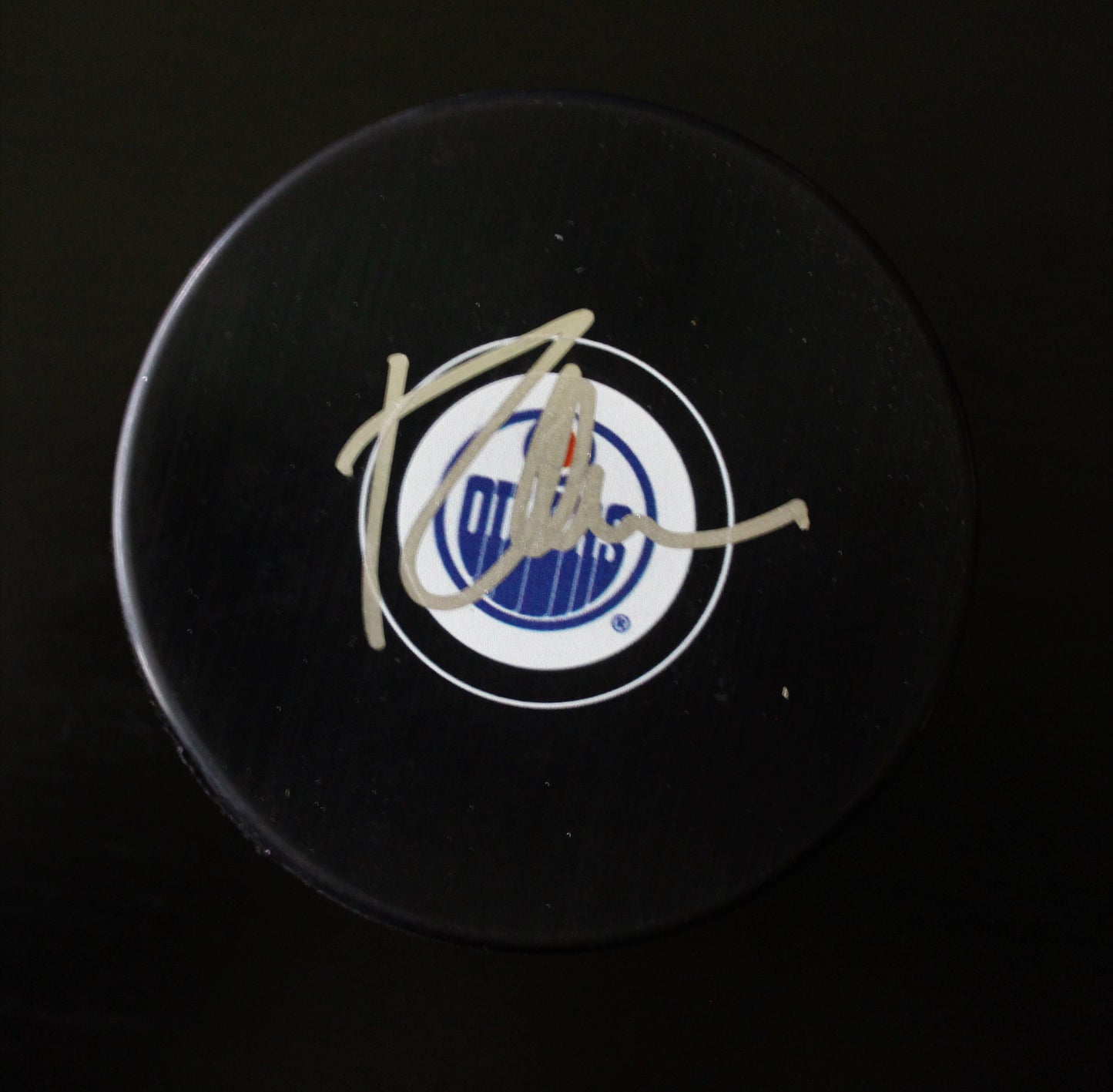 Todd McLellan Signed Edmonton Oilers Autograph Puck w/COA 2017 