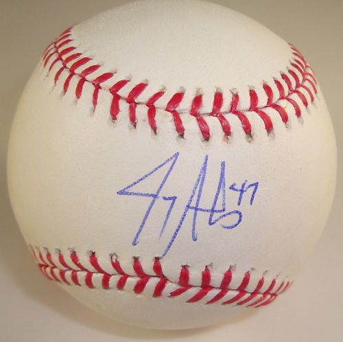 Jerry Sands Signed MLB Baseball w/coa L.A. Dodgers B