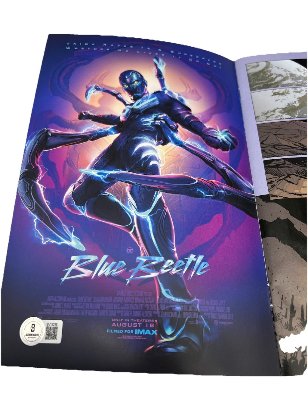 Xolo Mariduena Signed Blue Beetle Variant Comic Book w/Beckett COA BAS BV13216