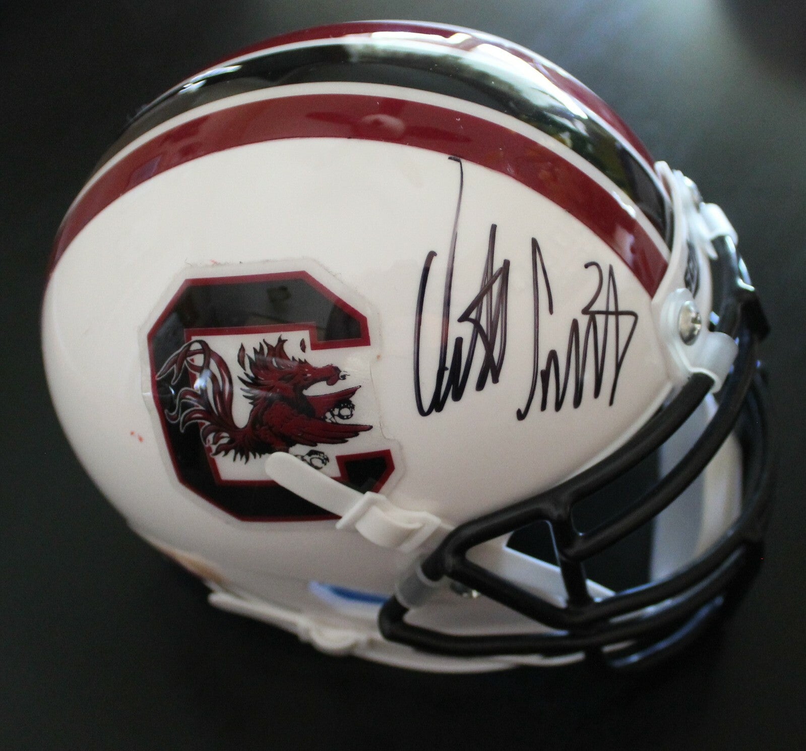 Ortre Smith Signed South Carolina Gamecocks Mini Football Helmet w/COA