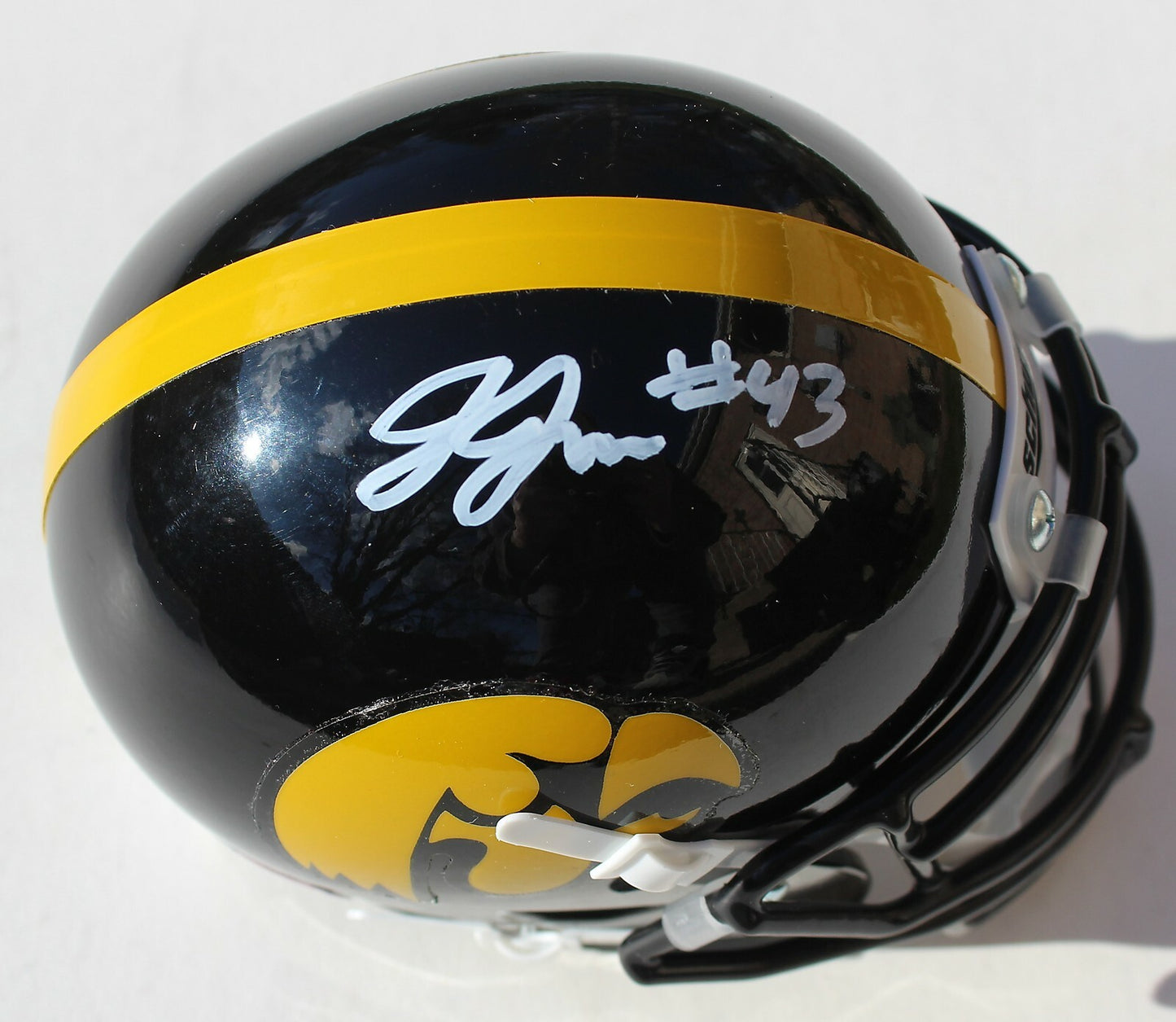Jestin Jacobs Signed Iowa Hawkeyes Mini Football Helmet W/COA C