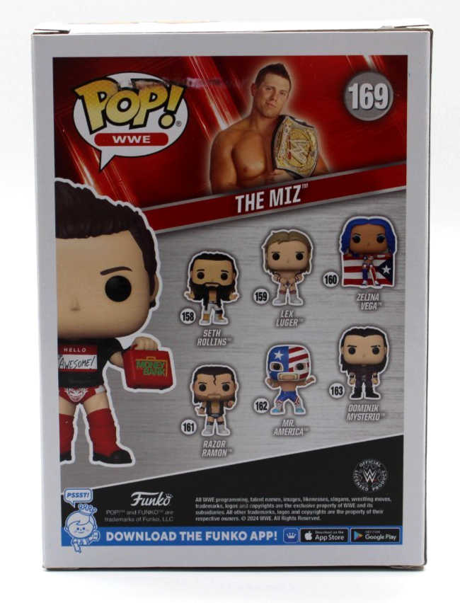 The Miz Michael Mizanin Signed WWE Funko Pop 169 w/Beckett COA BU41122