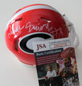 D'Andre Swift Signed Georgia Bulldogs Mini Football Helmet w/JSA COA DD22770 C