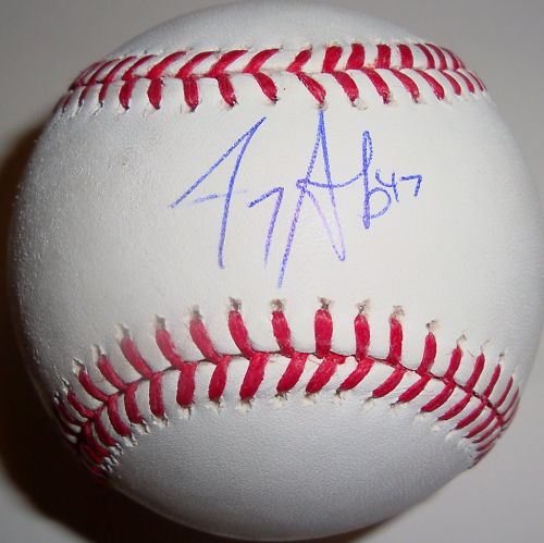 Jerry Sands Signed Baseball w/coa Dodgers Official