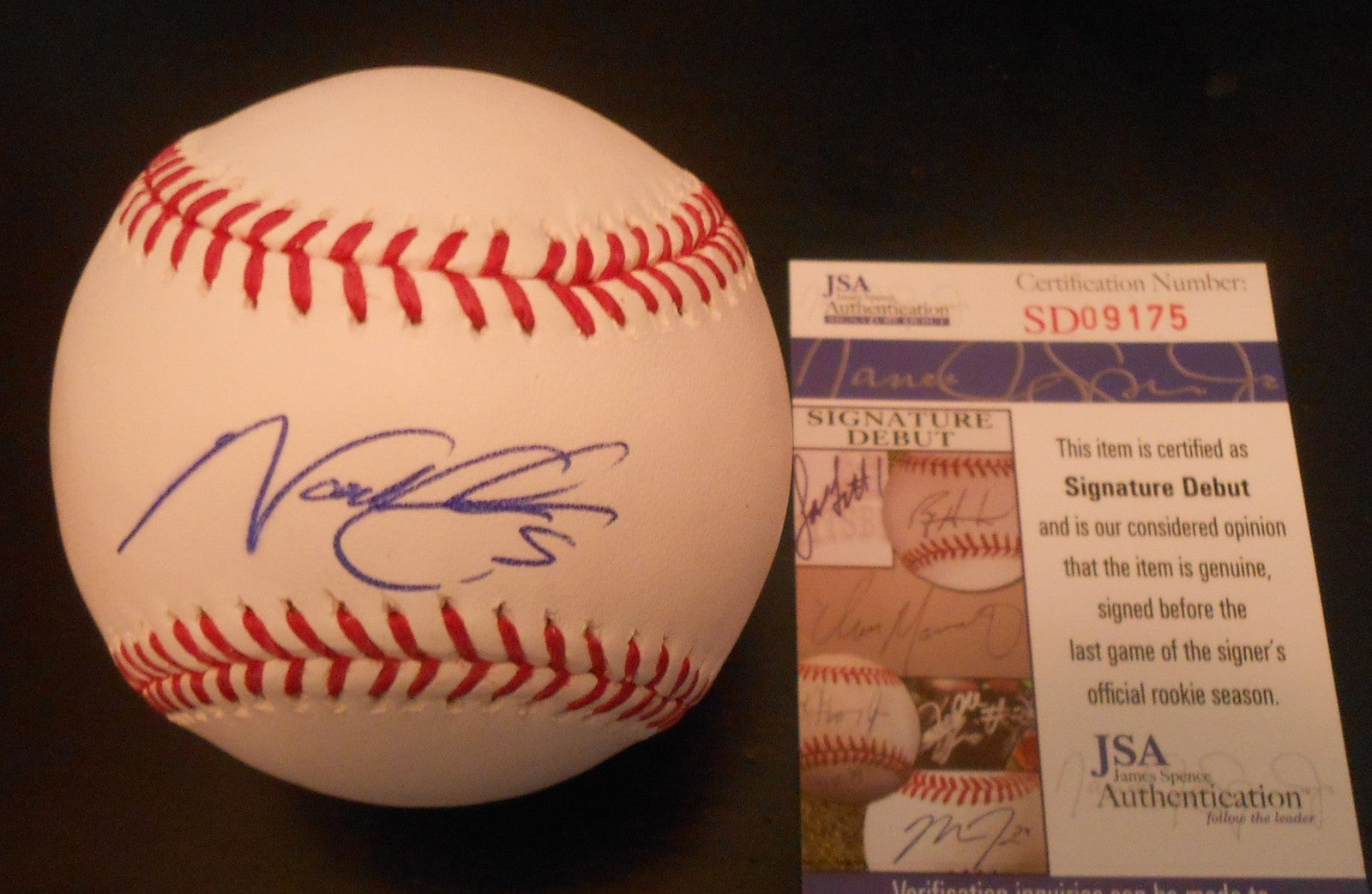 Nick Gordon Signed Official Major League Baseball w/JSA COA Signature Debut