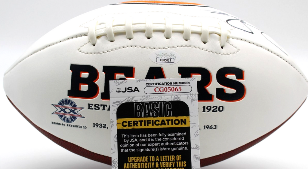 Drew Dalman Signed Chicago Bears Logo Football w/JSA COA CG05065