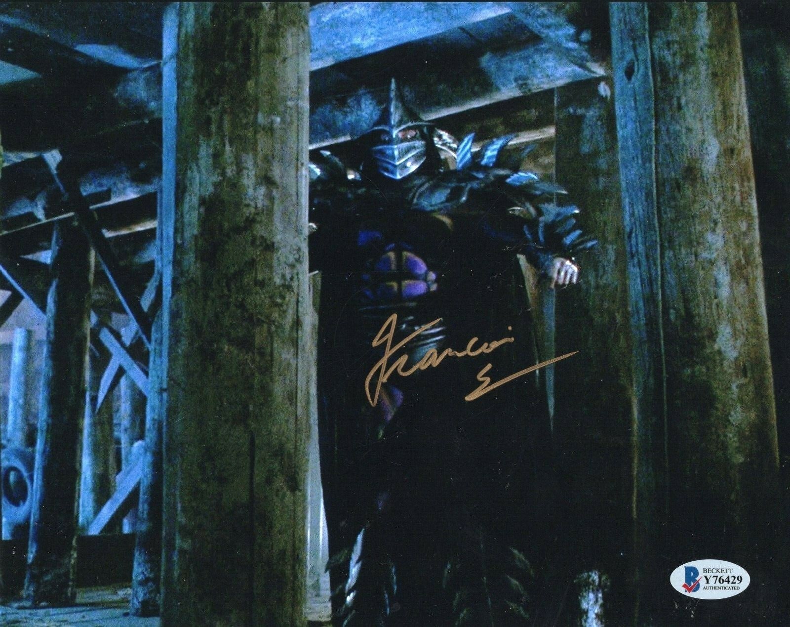 Francois Chau Shredder Teenage Mutant Signed 8x10 Photo w/Beckett COA Y76429