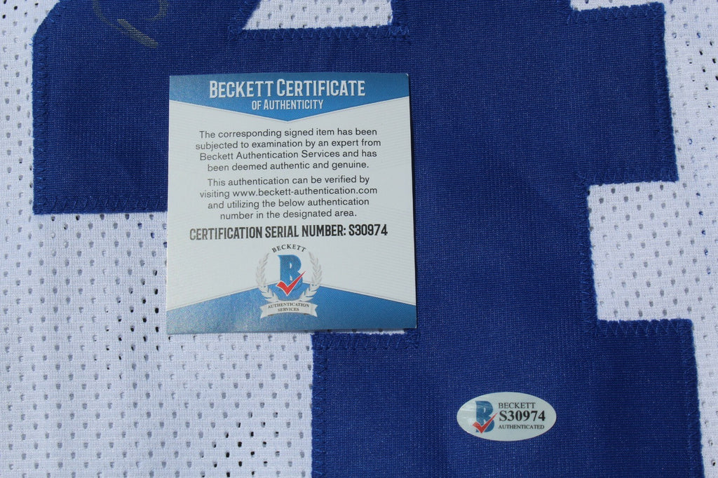 Daryl Johnston Signed Dallas Cowboys Custom XXL Jersey w/Beckett COA S30974
