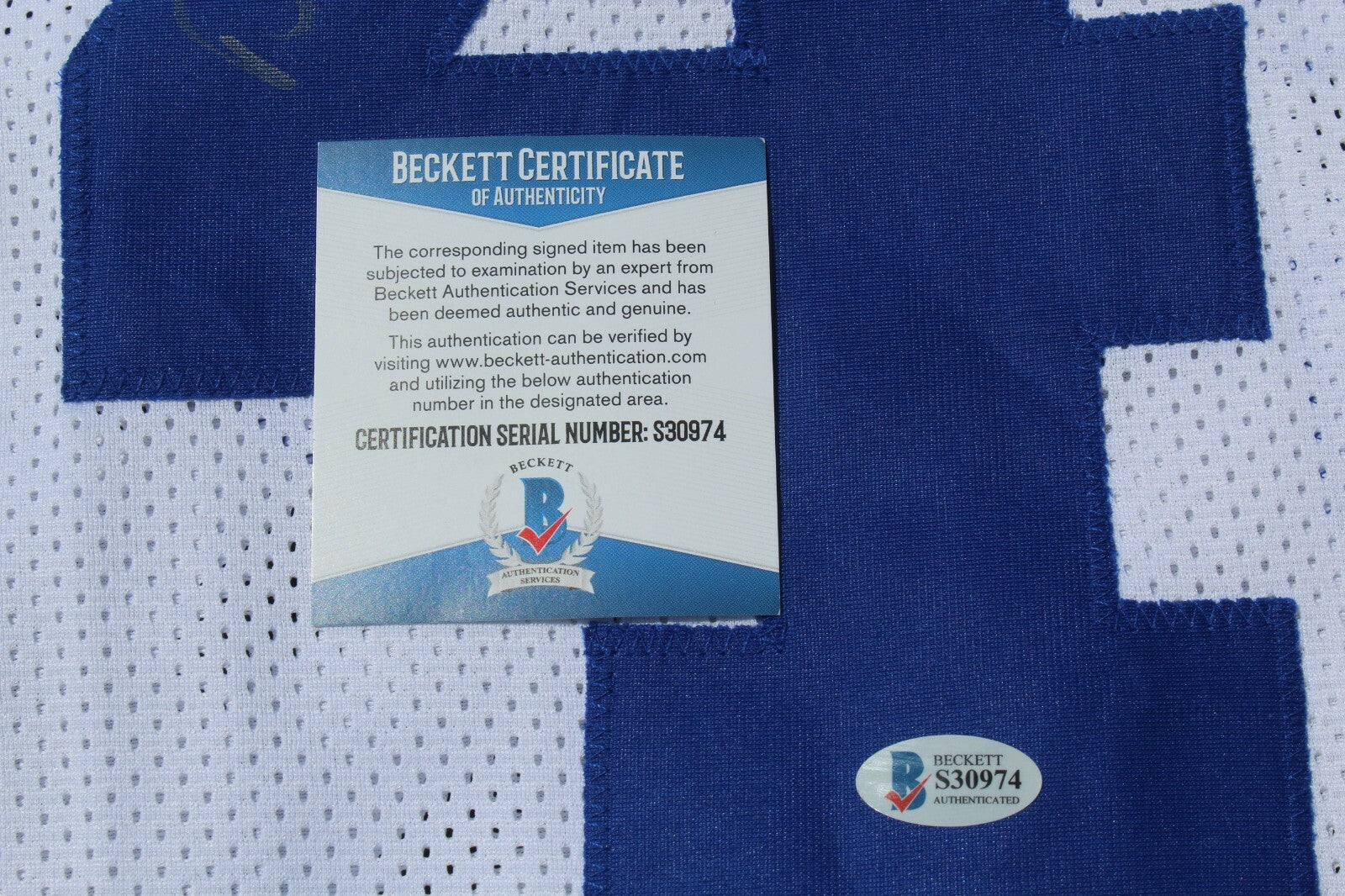 Daryl Johnston Signed Dallas Cowboys Custom XXL Jersey w/Beckett COA S30974