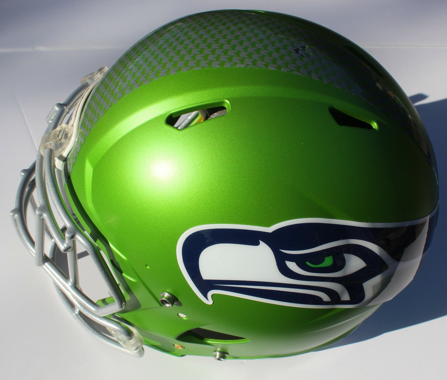 Seattle Seahawks Custom Speed Blaze Football Helmet QB Decals Used Wilson