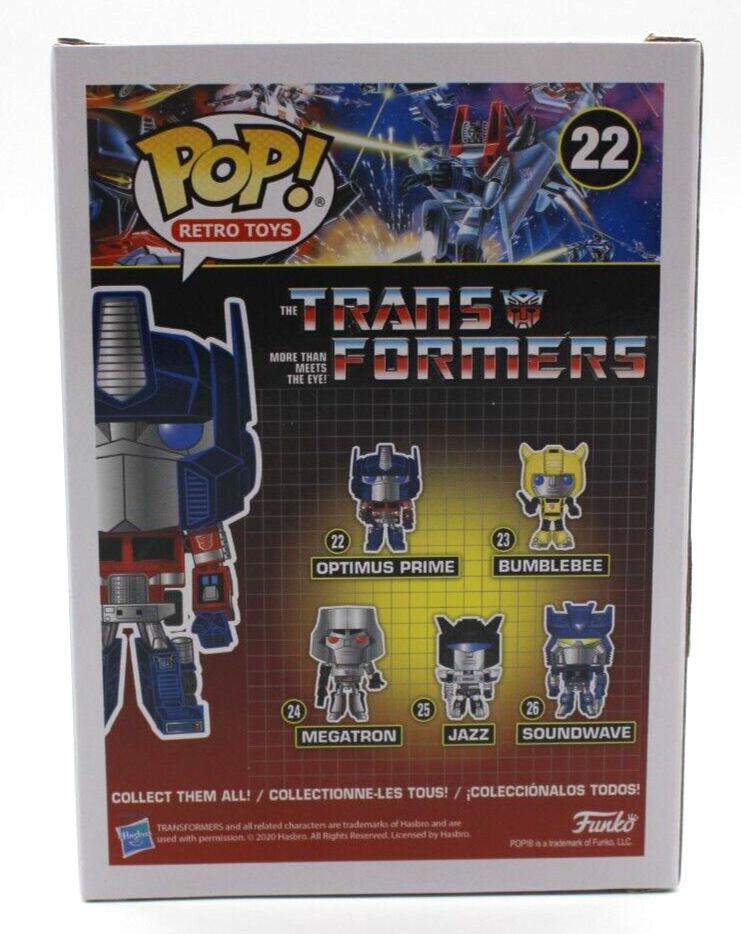 Peter Cullen Transformers Optimus Prime #22 Signed Funko w/Beckett COA BP89895