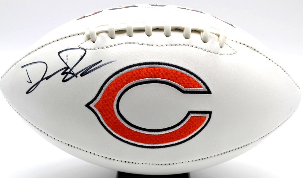 Drew Dalman Signed Chicago Bears Logo Football w/JSA COA CG05065