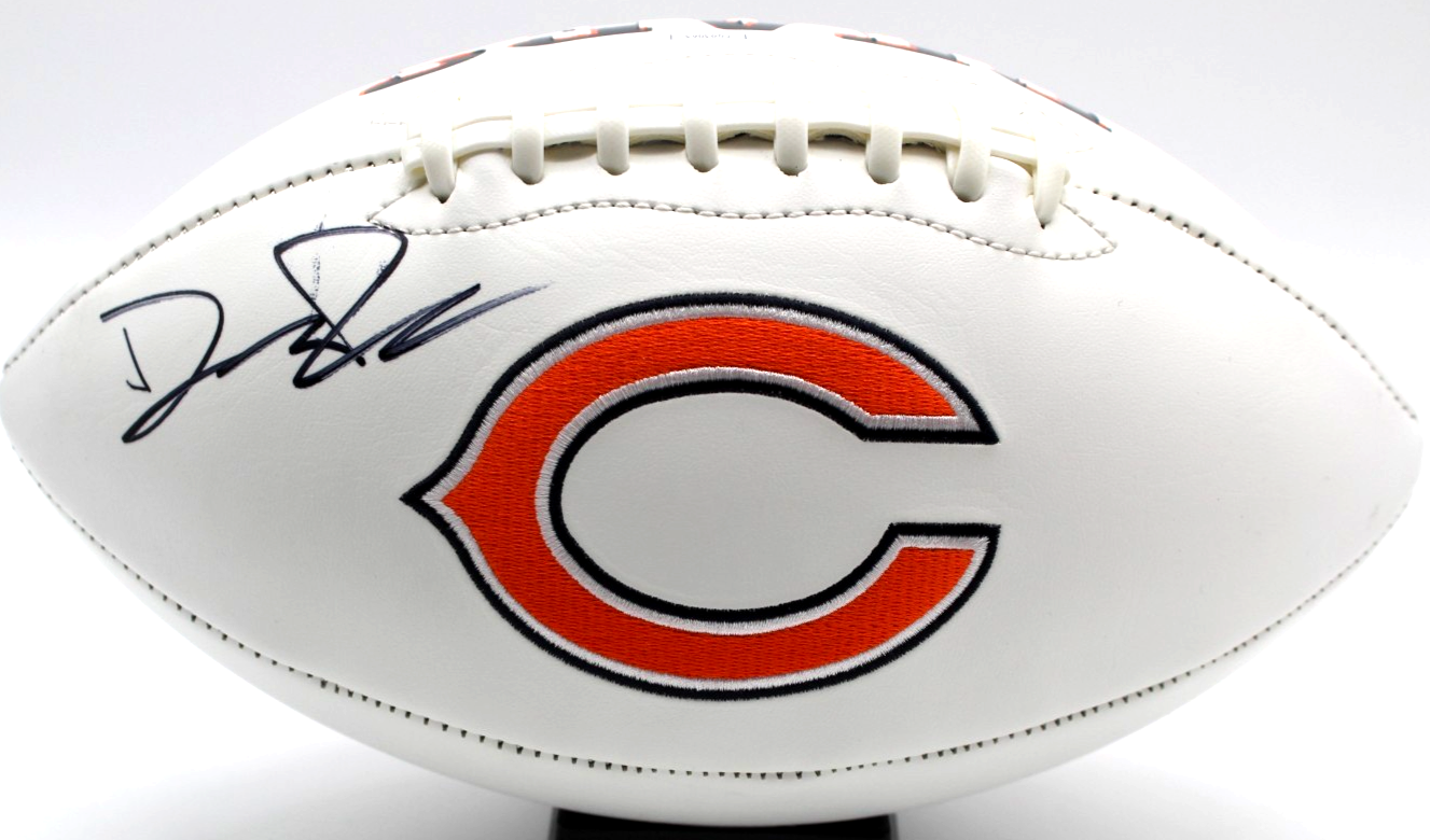 Drew Dalman Signed Chicago Bears Logo Football w/JSA COA CG05065