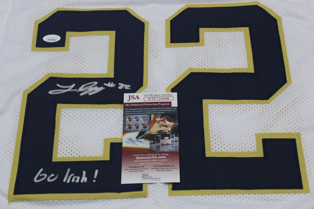 Logan Diggs Signed Custom White Notre Dame Football Jersey w/JSA COA Go Irish!