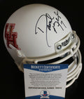 David Klingler Signed Houston Cougars Mini Football Helmet w/Beckett COA Y80244