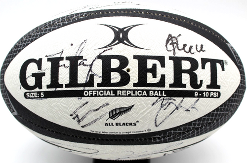 2025-26 New Zealand All Blacks Signed Gilbert Match Rugby Full Size Ball W/COA