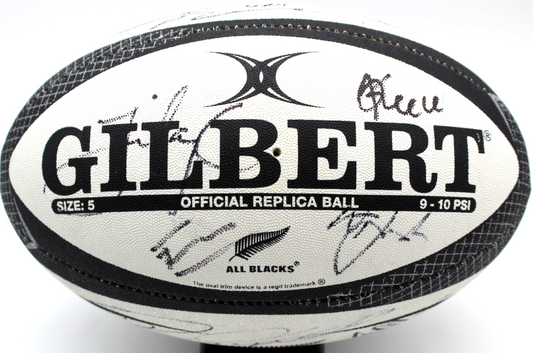 2025-26 New Zealand All Blacks Signed Gilbert Match Rugby Full Size Ball W/COA