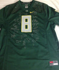 2014 Oregon Ducks Team Signed Football Jersey w/COA National Championship #1