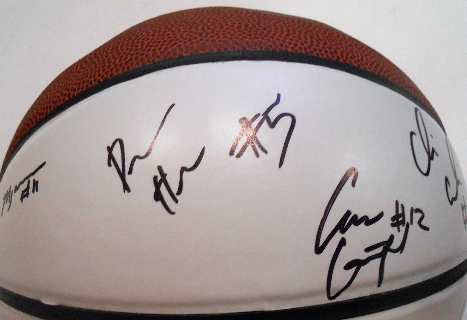 2016-17 Team Signed NC State Wolfpack Logo Basketball w/COA North Carolina C
