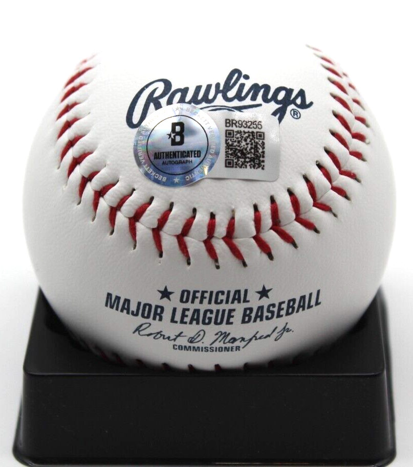 Jed Hoyer Signed Chicago Cubs Major League Logo Ball w/Beckett BAS BR93255