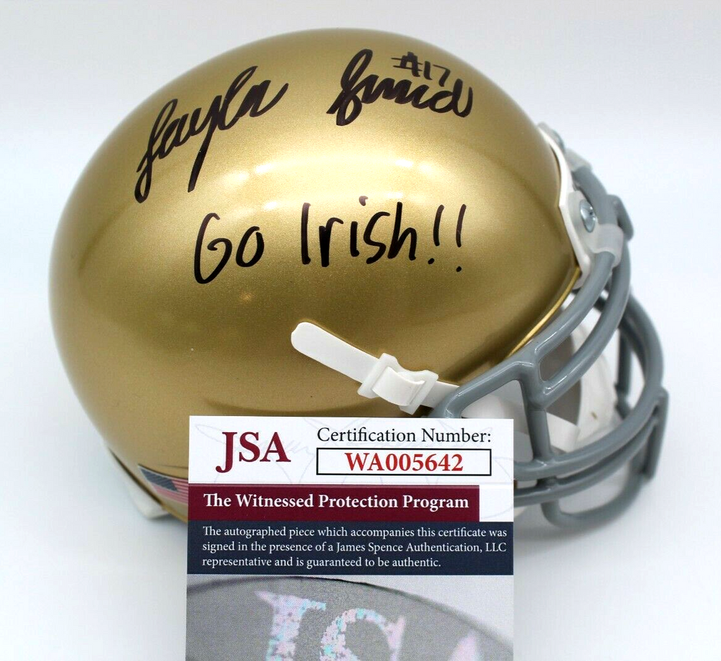 Jaylen Sneed Signed Notre Dame Fighting Irish Mini Football Helmet w/JSA COA #4
