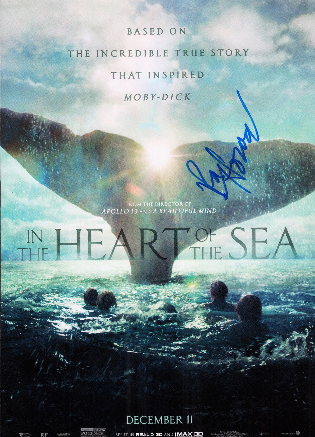 Ron Howard Signed 12x18 Poster w/Beckett COA Authentic In The Heart of the Sea