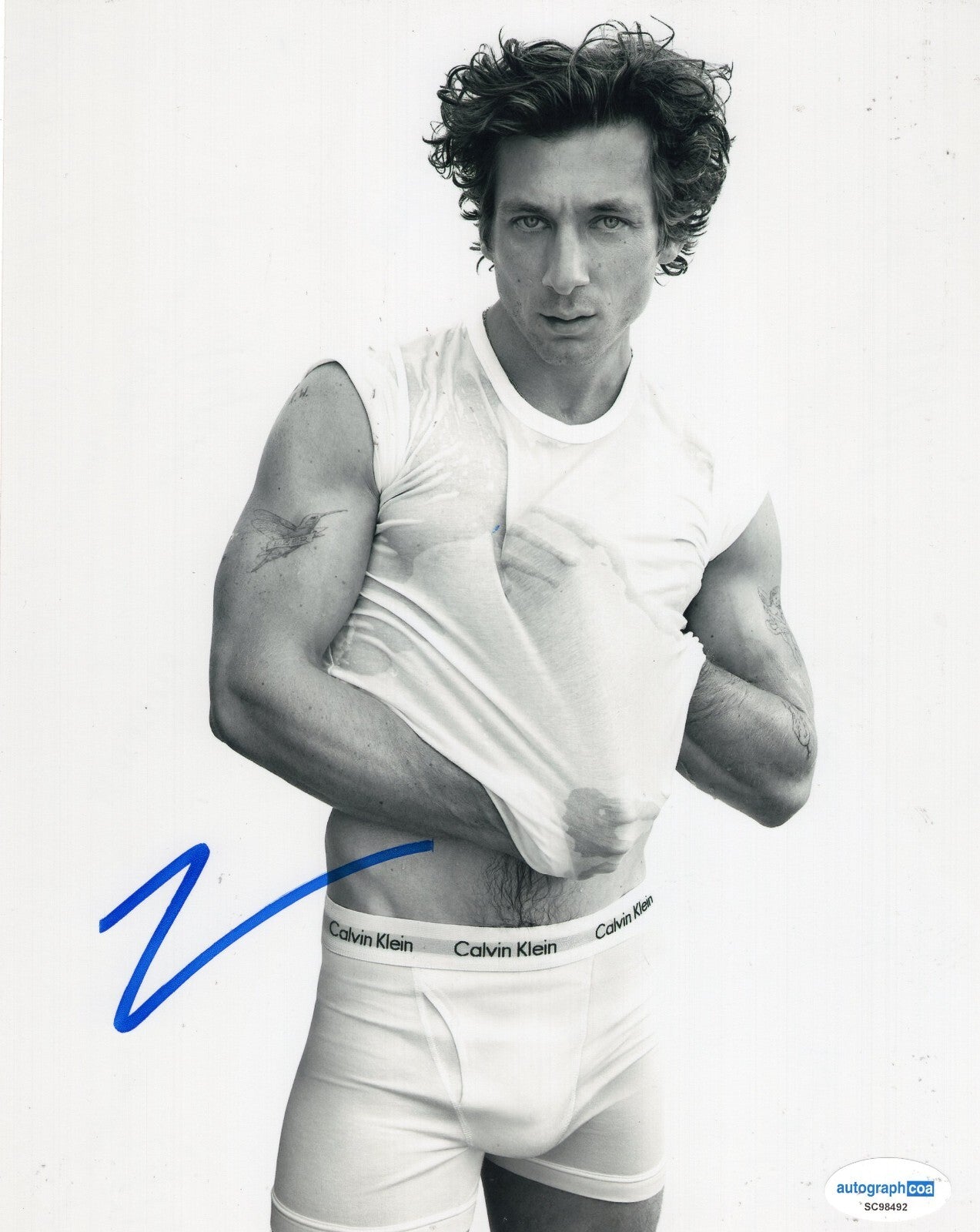 Jeremy Allen White The Bear Chef Carmen Emmy Signed 8x10 Photo w/ACOA SC98492