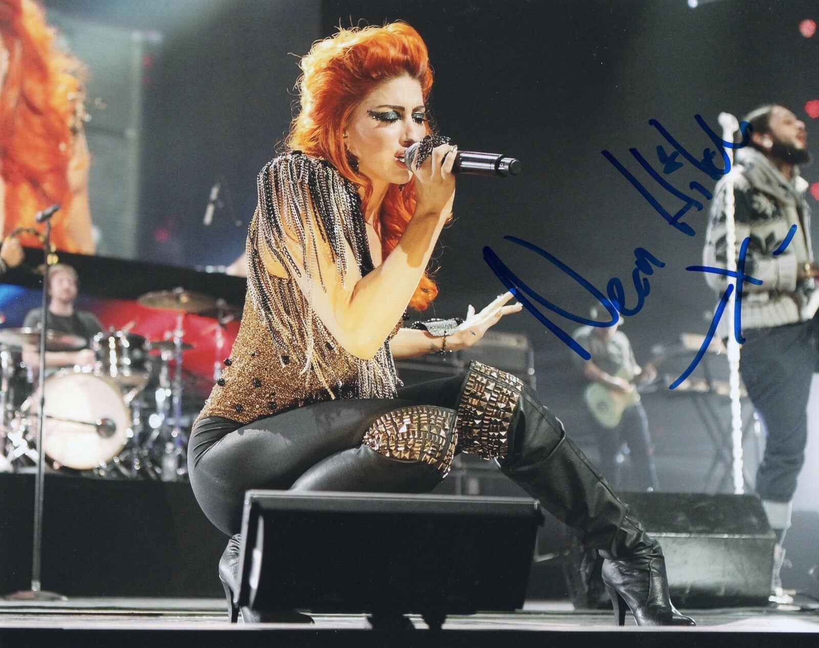 Neon Hitch Signed  8x10 Photo w/COA Singer Beg Borrow and Steel  Anarchy  