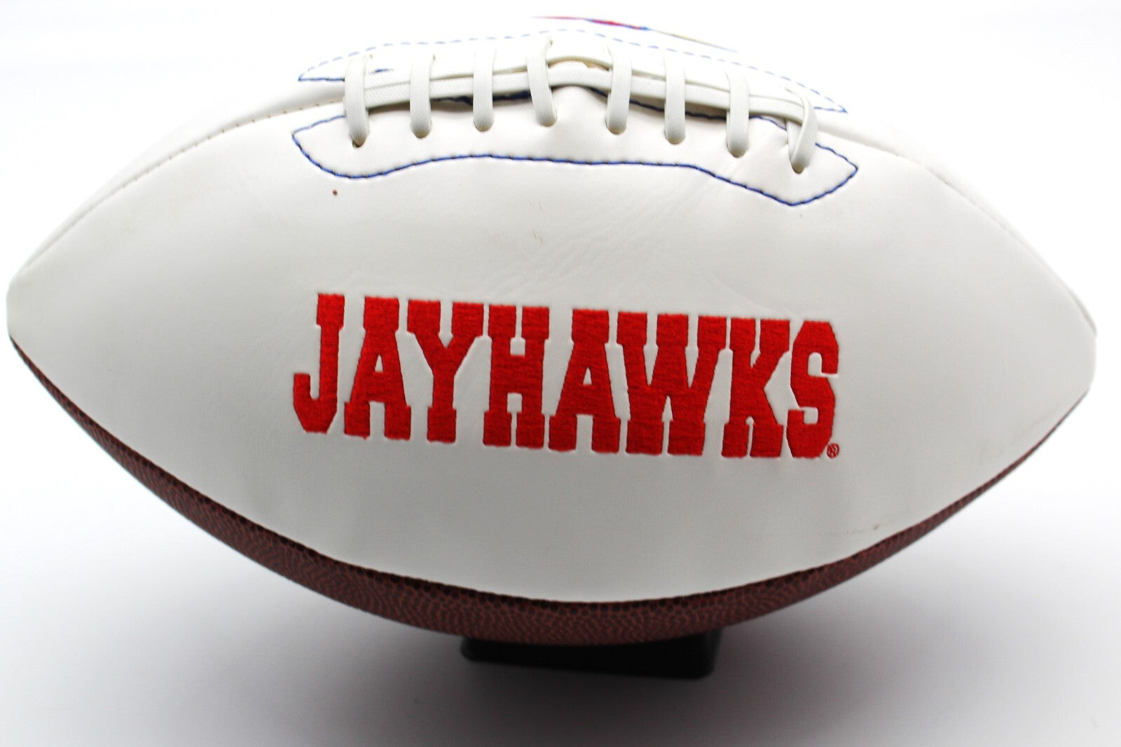 Austin Booker Signed Kansas Jayhawks Full Size Logo Football w/JSA COA AX11418