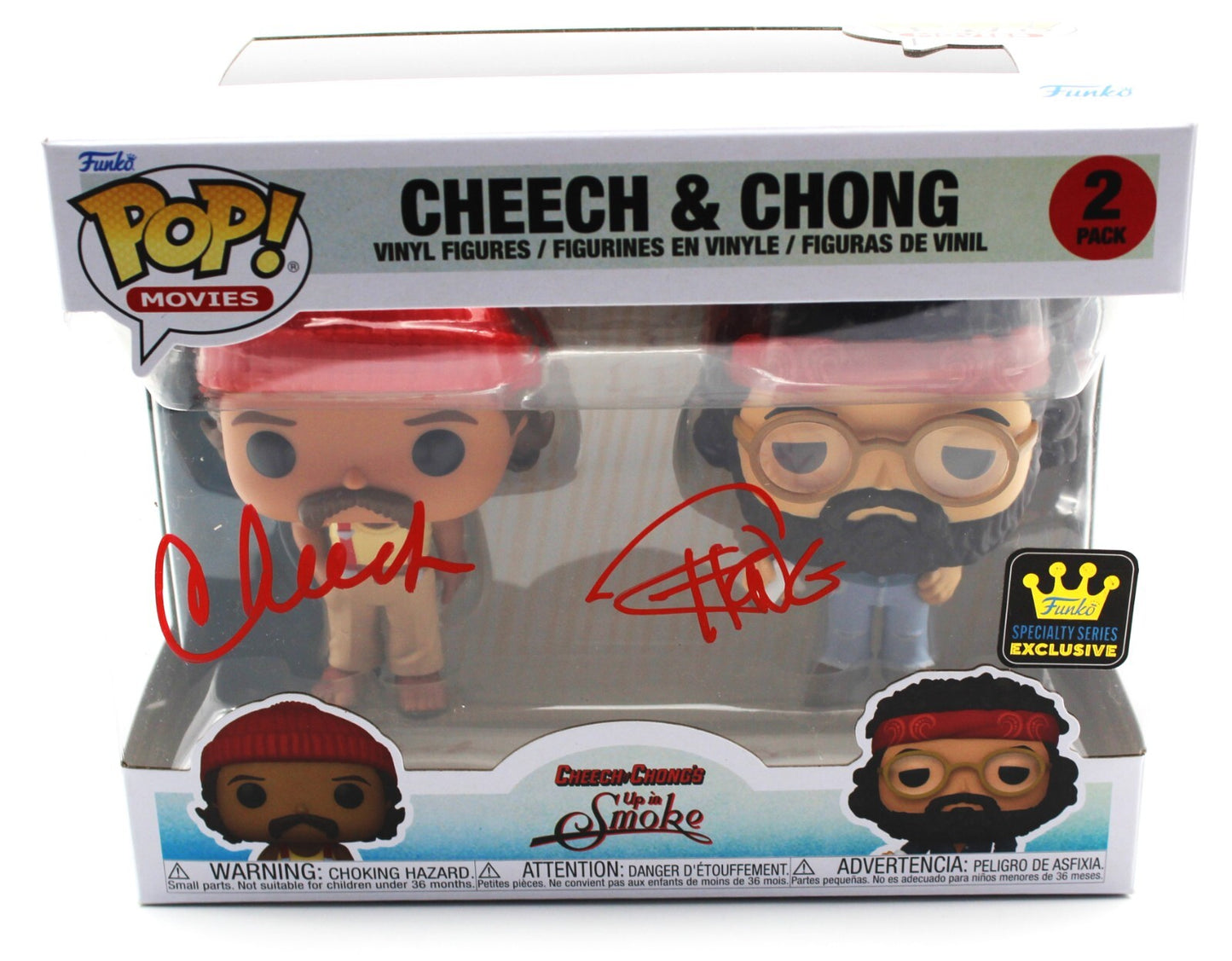 Cheech & Chong Up In Smoke 2 Pack Signed Funko Pop Movies  w/JSA COA AZ40181