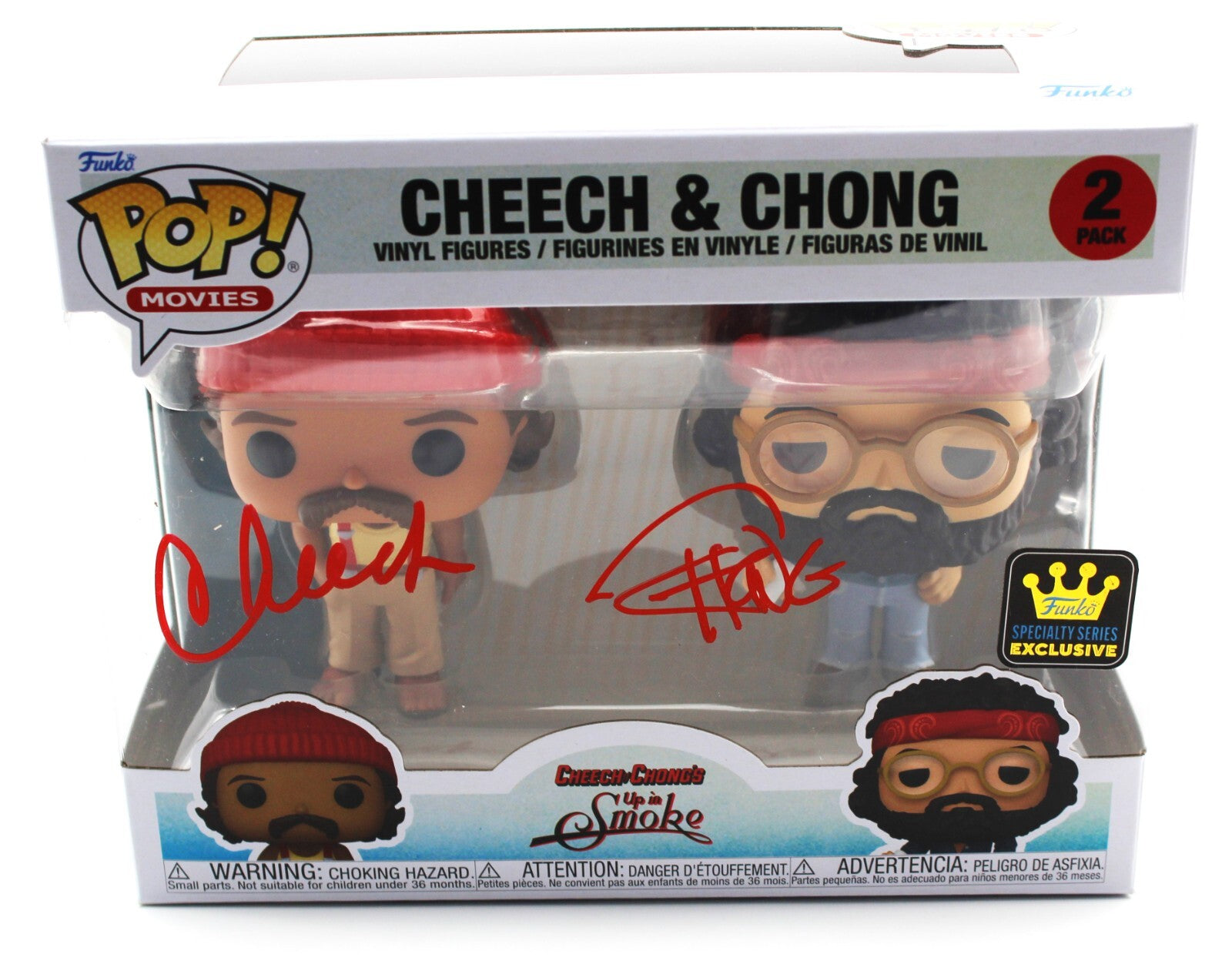 Cheech & Chong Up In Smoke 2 Pack Signed Funko Pop Movies  w/JSA COA AZ40181