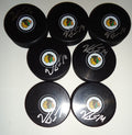 Viktor Tikhonov signed 15-16 Chicago Blackhawks souvenir logo hockey puck w/coa