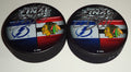 Bryan Bickell signed 2015 Tampa Bay Lightning Vs Blackhawks finals puck w/coa