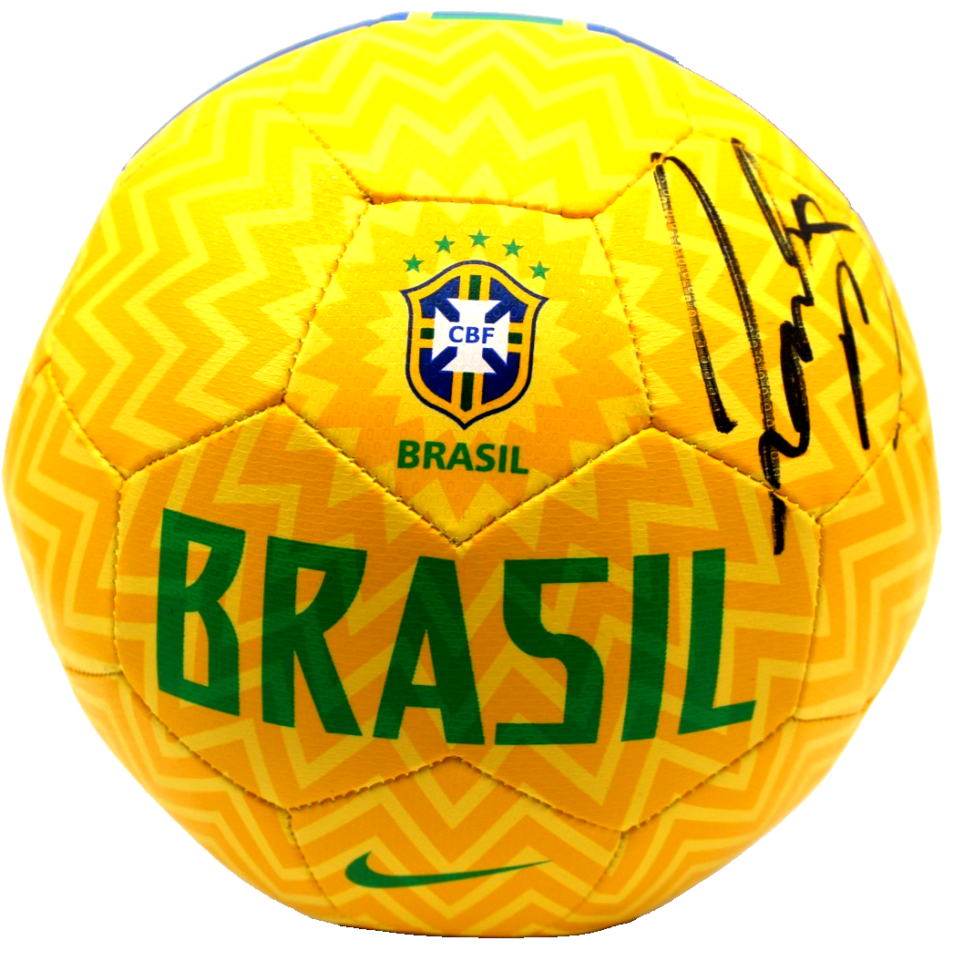 Roberto Carlos Signed Team Brazil Nike Soccer Ball World Cup w/JSA COA CR86303