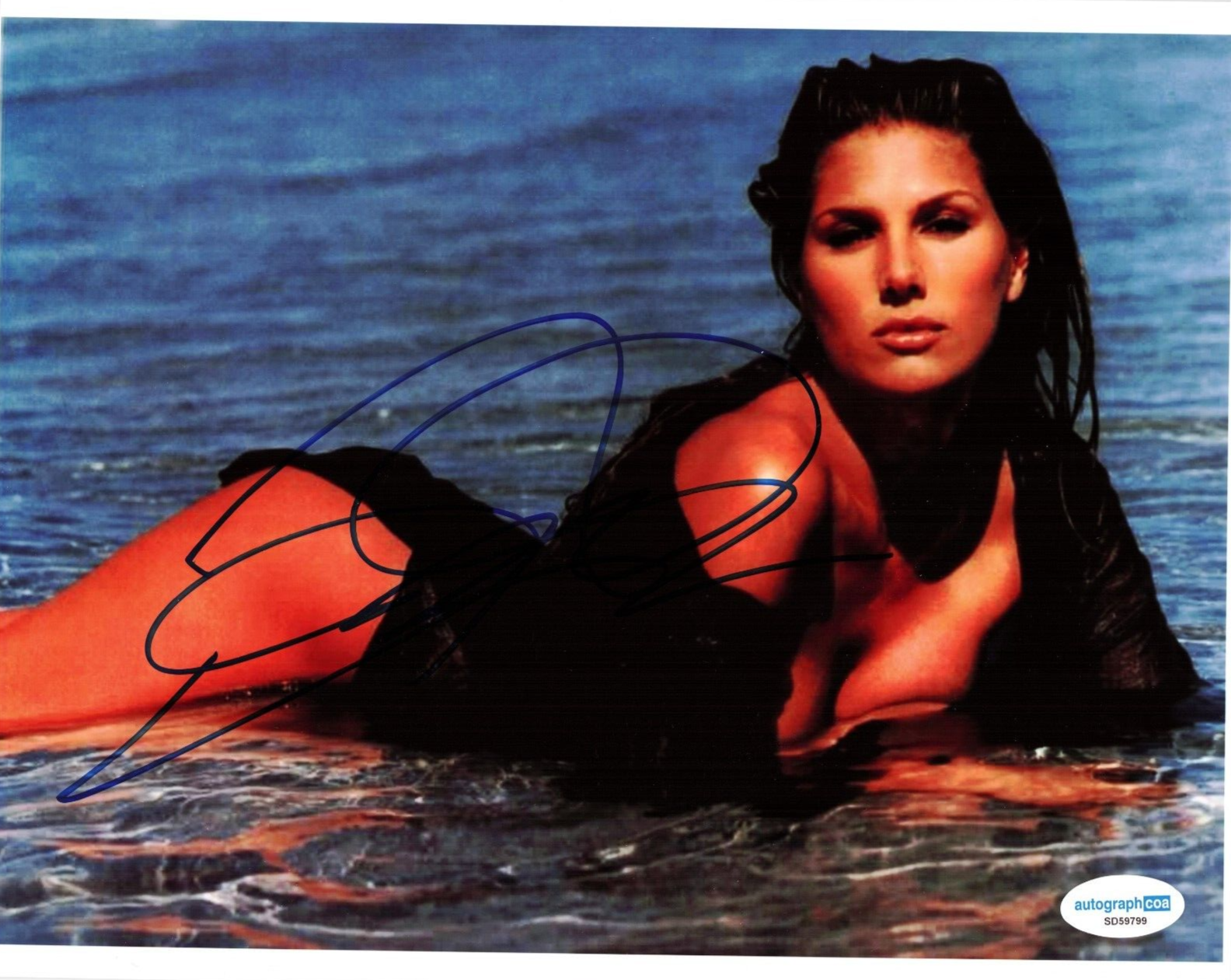 Daisy Fuentes MTV Model Rock N Roll Signed 8x10 Photo w/ACOA SD59799