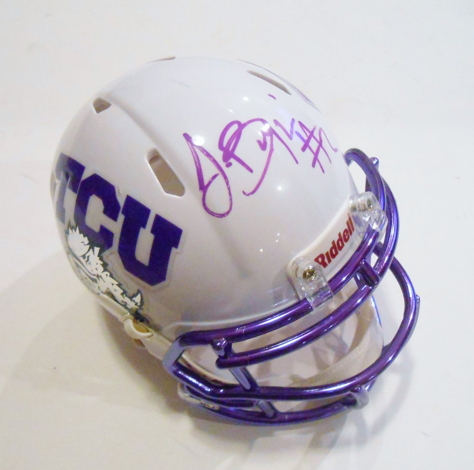 Trevone Boykin Signed TCU Horned Frogs Football Mini Helmet w/PSA DNA C