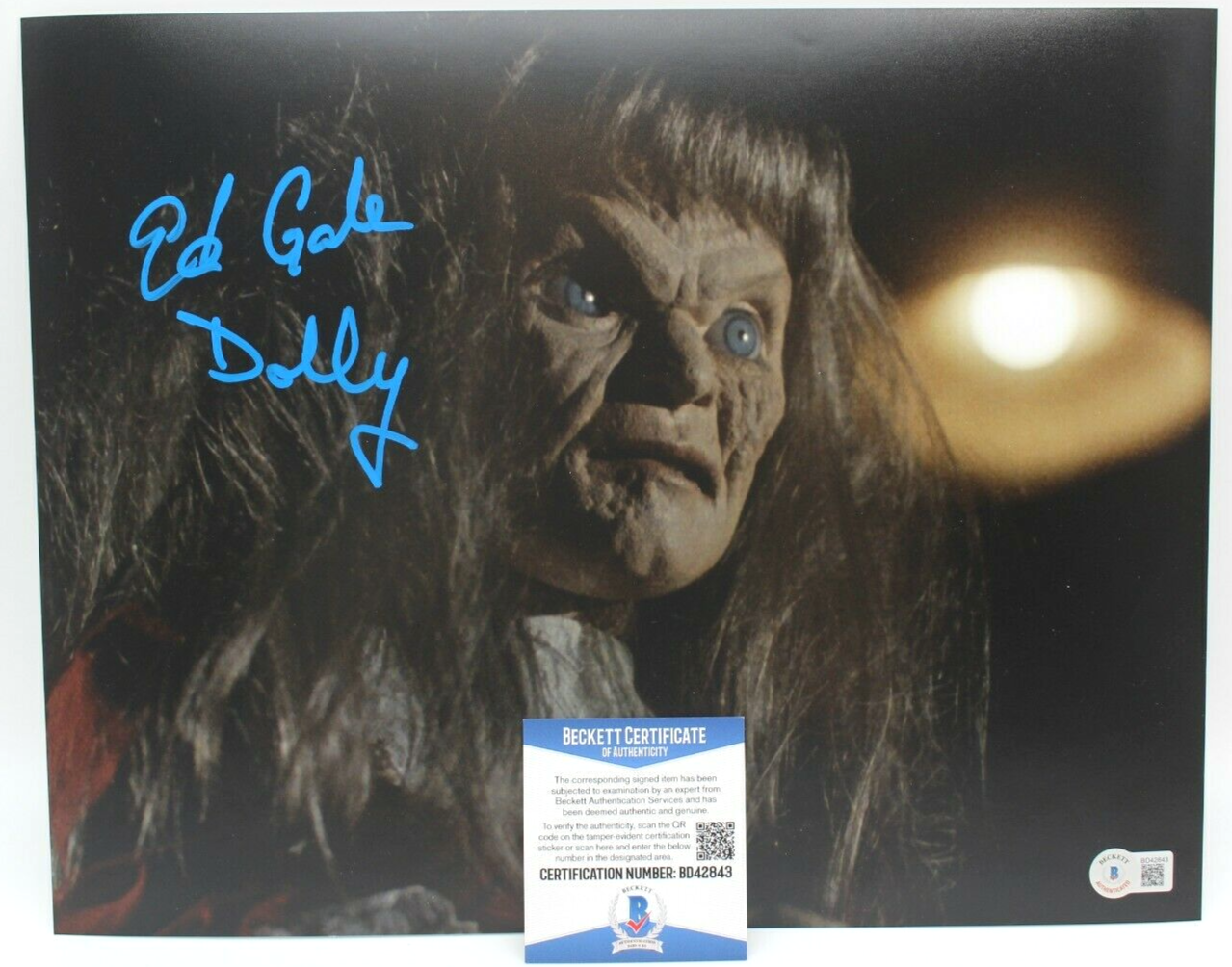 Ed Gale Signed Dolly Dearest 11x14 Photo w/Beckett COA BD42843