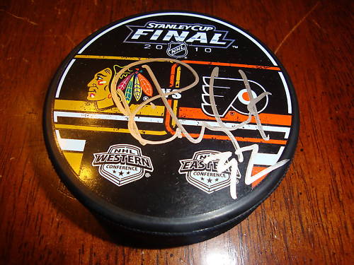 Riley Cote 2010 Stanley Cup Signed Puck Flyers W/COA