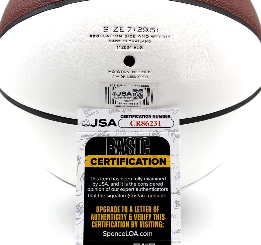 Dan Hurley & Braylon Mullins Signed UCONN Huskies Basketball w/JSA COA CR86231