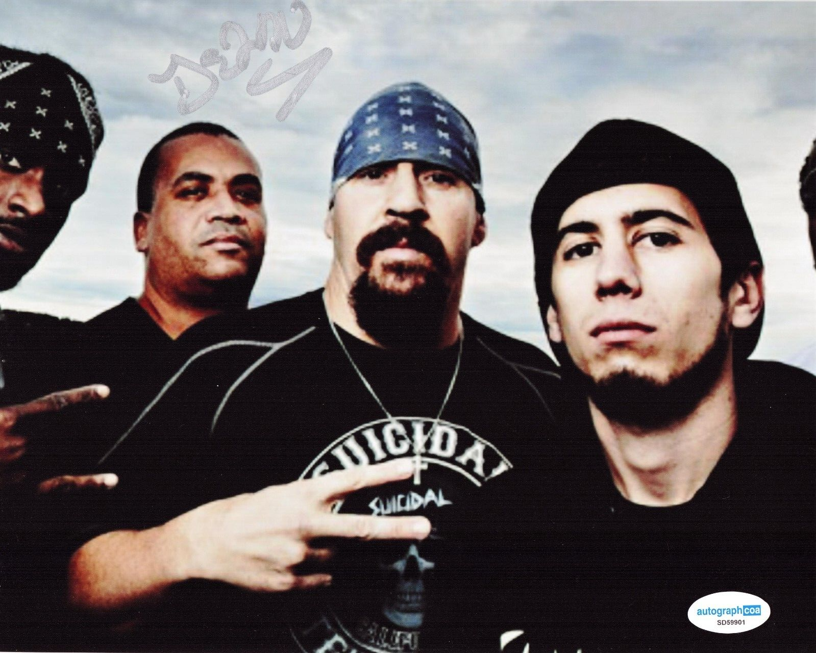 Dean Pleasants Suicidal Tendencies Signed 8x10 Photo w/ACOA SD59901