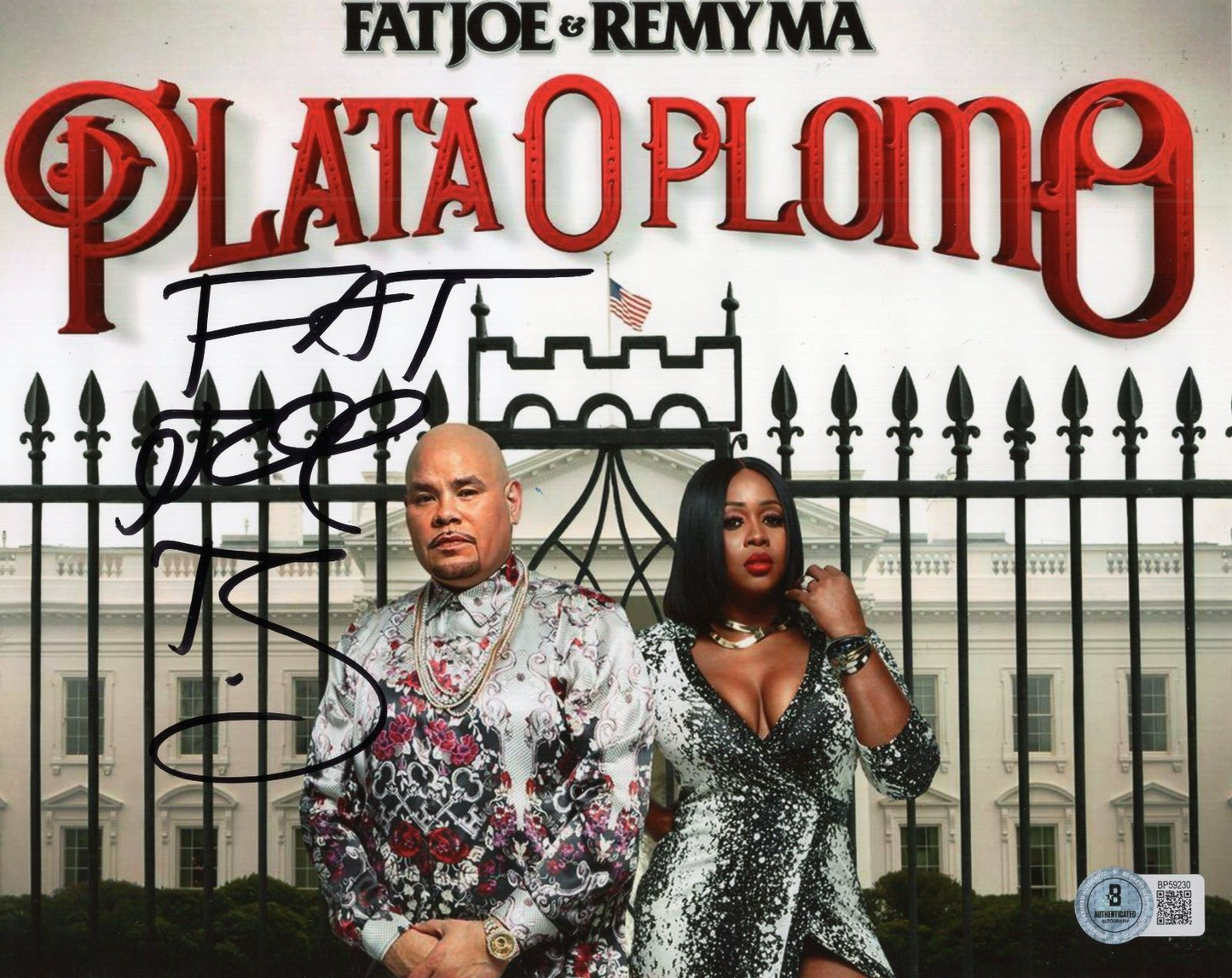 Fat Joe Signed Terror Squad Lean Back Rapper 8x10 Photo w/Beckett COA BP59230