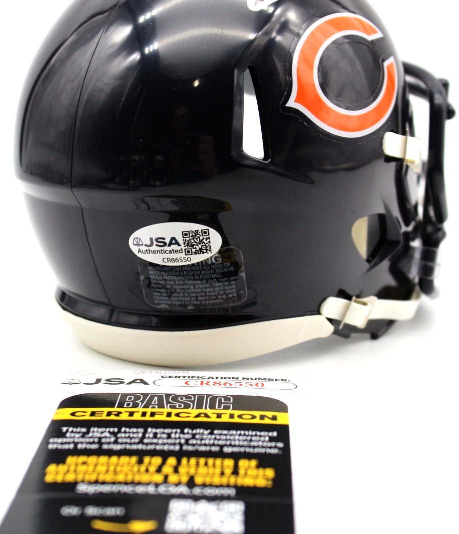 Colston Loveland Chicago Bears Signed Mini Football Helmet w/JSA COA CR86550