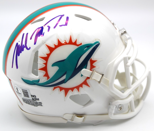 Mike McDaniel Signed Miami Dolphins Mini Football Helmet w/Beckett BR32586